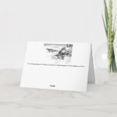 Foxers dans la neige carte de Noël vintage (Dos)