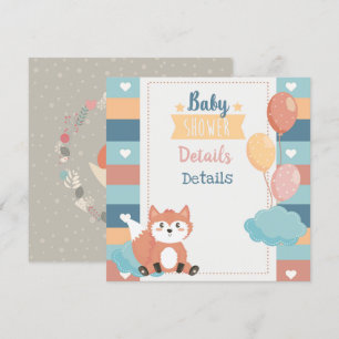Foxes Baby shower Invitation Kaart