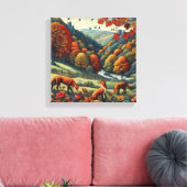 Foxes Canvas Afdruk (Insitu (Woonkamer))