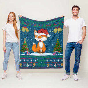 Foxes Dierenvriend Xmas Gift Ugly Fox Kerstmis Fleece Deken
