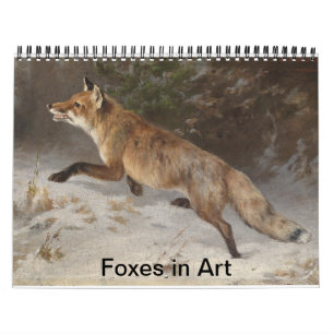 Foxes in kunst kalender
