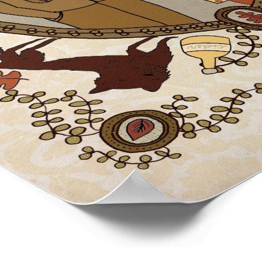 Foxes in Love Print (Hoek)