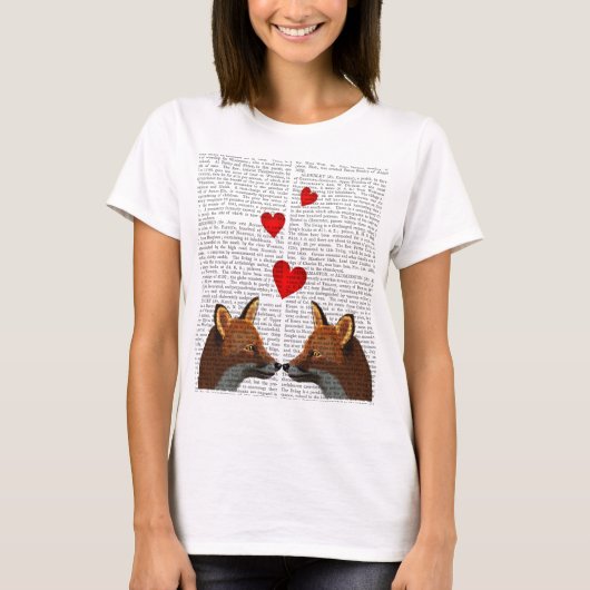 Foxes in Love T-shirt (Voorkant)