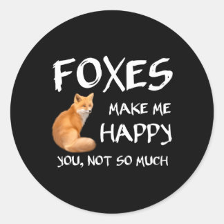 Foxes maken me gelukkige vos ronde sticker