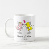 Foxes Mug, Café Mug personnalisé pour le couple, (Gauche)