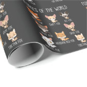 Foxes of the World Gift for Fox Lover Cadeaupapier (Rol Hoek)