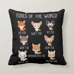Foxes of the World Gift for Fox Lover Kussen