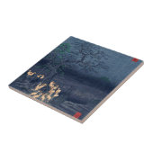 Foxes op Night Shrine  Ukiyo-e Japans Kunst Tegeltje (Zijkant)