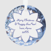 Foxes Themed Personalized Christmas Ornament (achterkant)