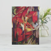 Foxes van Franz Marc,  Abstracte Cubistische kunst (Staand voorkant)