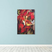 Foxes van Franz Marc,  Abstracte Cubistische kunst Canvas Afdruk (Insitu (Houten vloer))