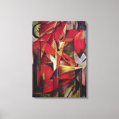 Foxes van Franz Marc, Abstracte Cubistische kunst Canvas Afdruk (Voorkant)