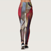Foxes van Franz Marc, Abstracte Cubistische kunst Leggings (Achterkant)