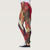 Foxes van Franz Marc, Abstracte Cubistische kunst Leggings (Links)