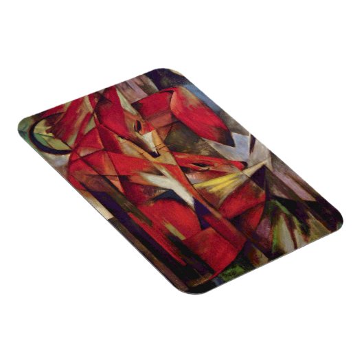 Foxes van Franz Marc,  Abstracte Cubistische kunst Magneet (Rechterzijde)