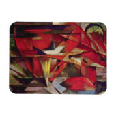 Foxes van Franz Marc,  Abstracte Cubistische kunst Magneet (Horizontaal)