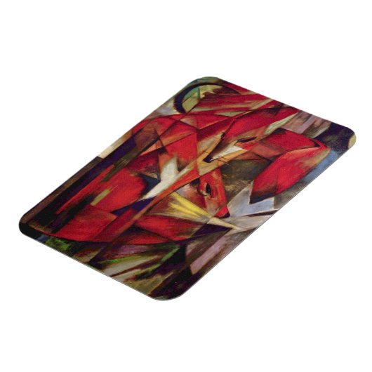 Foxes van Franz Marc,  Abstracte Cubistische kunst Magneet (Linkerzijde)