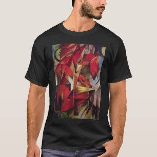 Foxes van Franz Marc, Abstracte Cubistische kunst T-shirt