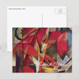 Foxes van Franz Marc Briefkaart