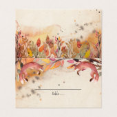  Foxes Wedding Place Card Visitekaartjes (Buitenkant ongevouwen)