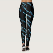 Foxey Moxey Aqua en Black Leggings (Achterkant)