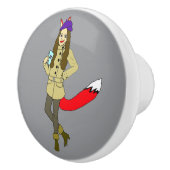 Foxgirl Keramische Knop (Rechts)
