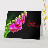 Foxglove & bee Birthday Card Kaart (Gele Bloem)