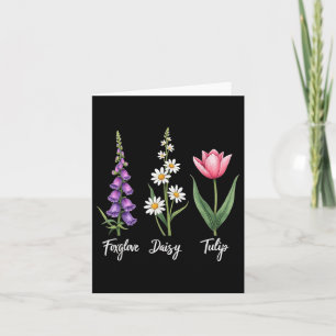 Foxglove Daisy Tulip Bloemen Meisje Mam Bloem Desi Kaart