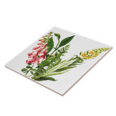 Foxglove Floral Flower Botanical Tile Tegeltje (Zijkant)