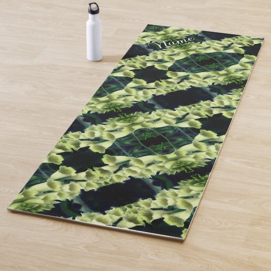 Foxglove Flower Abstract Pattern Personalized Yogamat (In situ)