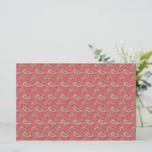 Foxglove Petal Paisley Pattern Briefpapier (Staand voorkant)