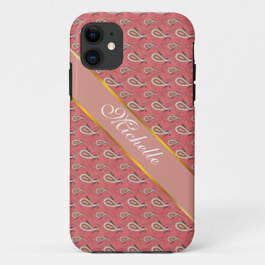 Foxglove Petal Paisley Pattern Case-Mate iPhone Case (Achterkant)