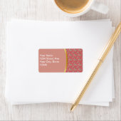 Foxglove Petal Paisley Pattern Etiket (Insitu)