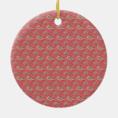 Foxglove Petal Paisley Pattern Keramisch Ornament (Achterkant)