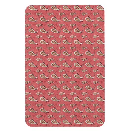 Foxglove Petal Paisley Pattern Magneet (Verticaal)