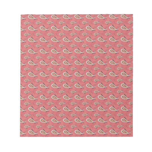 Foxglove Petal Paisley Pattern Notitieblok (Voorkant)