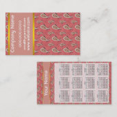 Foxglove Petal Paisley Pattern Visitekaartje (Voorkant / Achterkant)