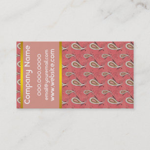 Foxglove Petal Paisley Pattern Visitekaartje