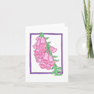 Foxglove Wenskaart Kaart
