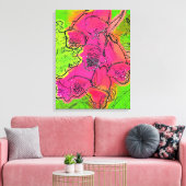 FOXGLOVES CANVAS AFDRUK (Insitu (Woonkamer))