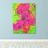 FOXGLOVES CANVAS AFDRUK (Insitu (Houten vloer))