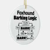 Foxhound Barking Logic Keramisch Ornament (Rechts)