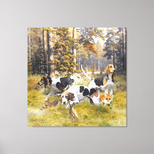 Foxhound Canvas Afdruk