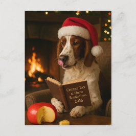 Foxhound 'Cheese Tax' Christmas postcard Briefkaart