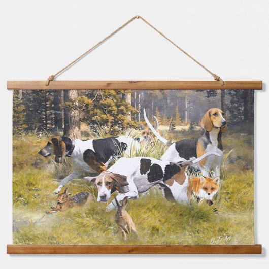 Foxhound Hangend Wandkleed (Voorkant)