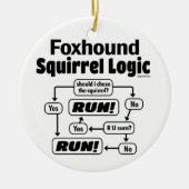 Foxhound Squirrel Logic Keramisch Ornament (Voorkant)