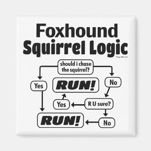 Foxhound Squirrel Logic Magneet