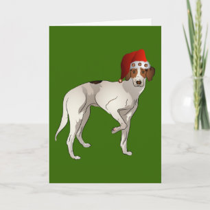 Foxhound Standing Kerstmis Feestdagen Kaart