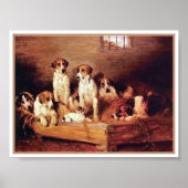 Foxhounds en Terriers door John Emms Poster (Voorkant)