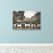 Foxhounds in een landelijk landschap (door George  Canvas Afdruk (Insitu (Houten vloer))